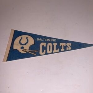 Vintage NFL: Baltimore ColtsFelt Pennant 9” X  4” (small thumbtack hole)